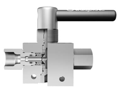 Cutaway of a hydrogen ball valves